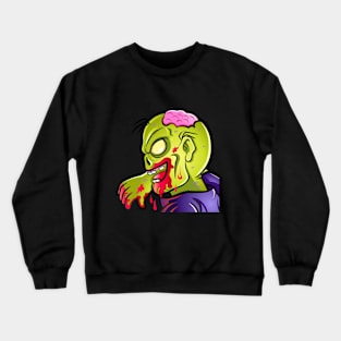 zombie eating Crewneck Sweatshirt